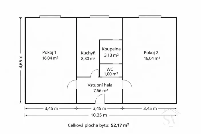 Prodej bytu 2+1, Jičín - Valdické Předměstí, U stadionu, 52 m2