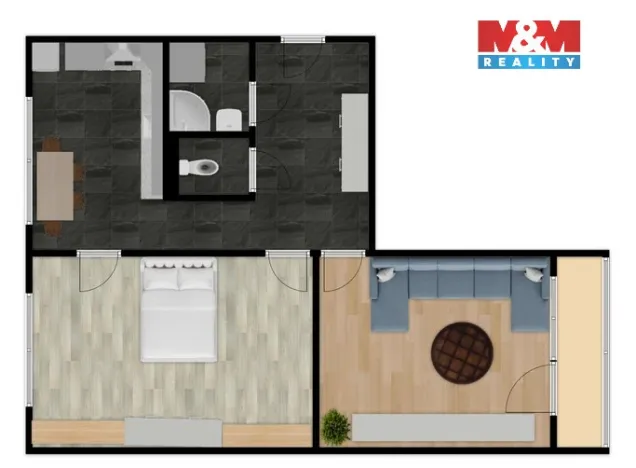 Prodej bytu 2+1, Jirkov, Alešova, 60 m2