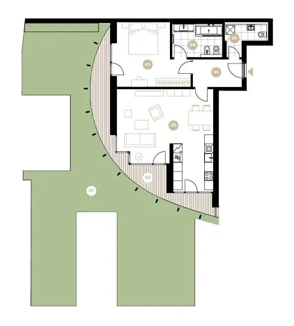 Pronájem bytu 2+kk, Praha - Smíchov, Holečkova, 180 m2