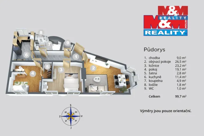Prodej bytu 3+1, Ústí nad Labem - Ústí nad Labem-centrum, Resslova, 99 m2