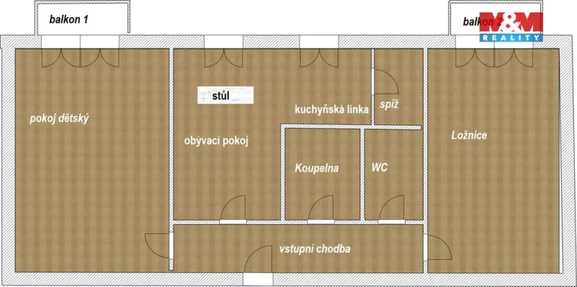 Prodej bytu 3+kk, Třebechovice pod Orebem - Nepasice, 73 m2