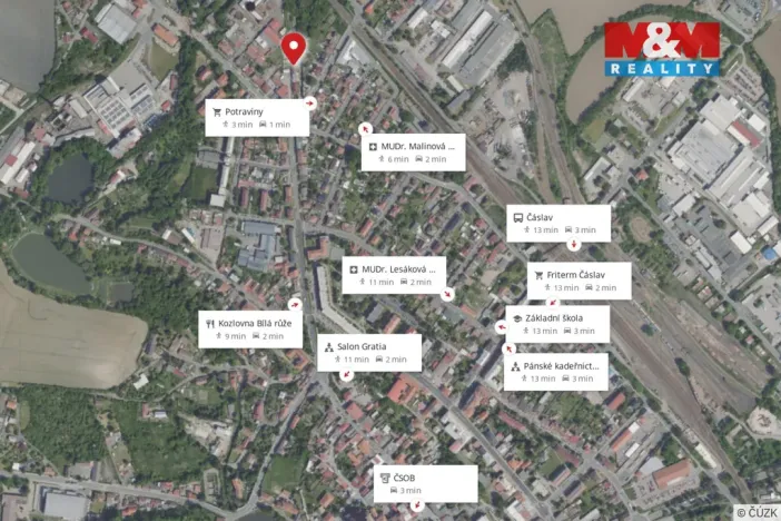 Pronájem bytu 1+kk, Čáslav - Čáslav-Nové Město, Pražská, 21 m2