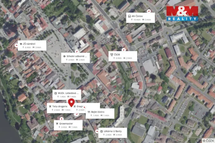 Pronájem bytu 1+kk, Čáslav - Čáslav-Staré Město, Klimenta Čermáka, 21 m2