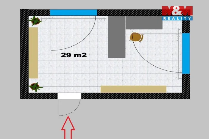 Pronájem kanceláře, Zruč nad Sázavou, náměstí MUDr. J. Svobody, 29 m2