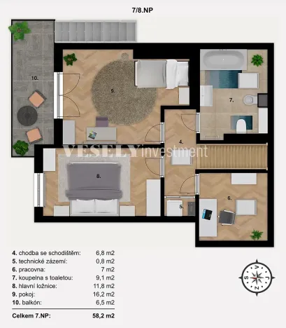 Prodej bytu 4+kk, Praha - Žižkov, Vinohradská, 139 m2
