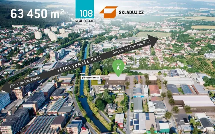 Pronájem skladu, Zlín, Rybníky IV, 3300 m2