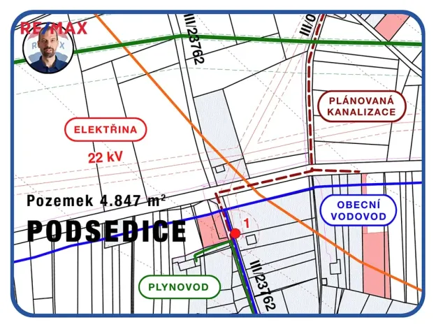 Prodej komerčního pozemku, Podsedice, 4847 m2