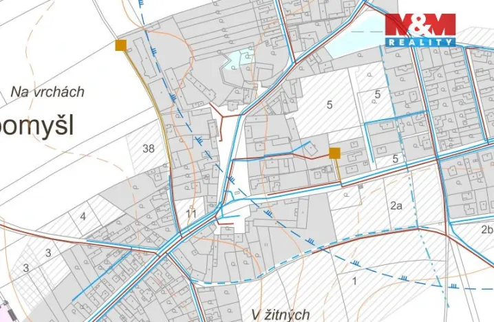 Prodej pozemku pro bydlení, Spomyšl, 1100 m2