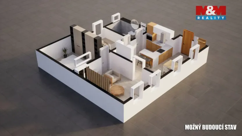 Prodej bytu 3+1, Velké Březno - Valtířov, 73 m2