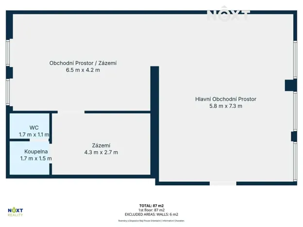 Pronájem obchodního prostoru, Vrchlabí, Krkonošská, 87 m2