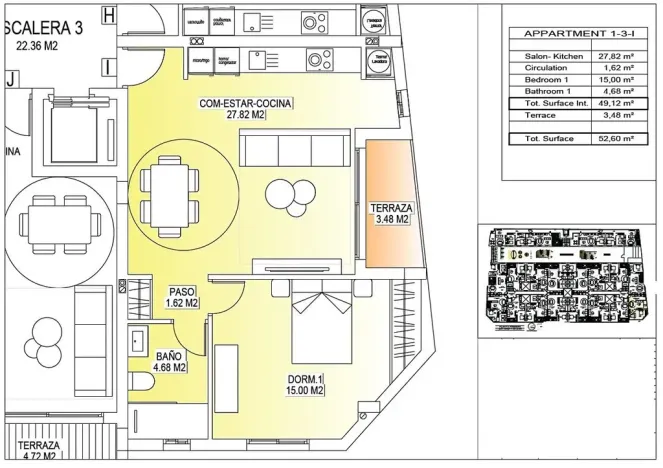 Prodej bytu 2+kk, San Miguel de Salinas, Španělsko, 52 m2