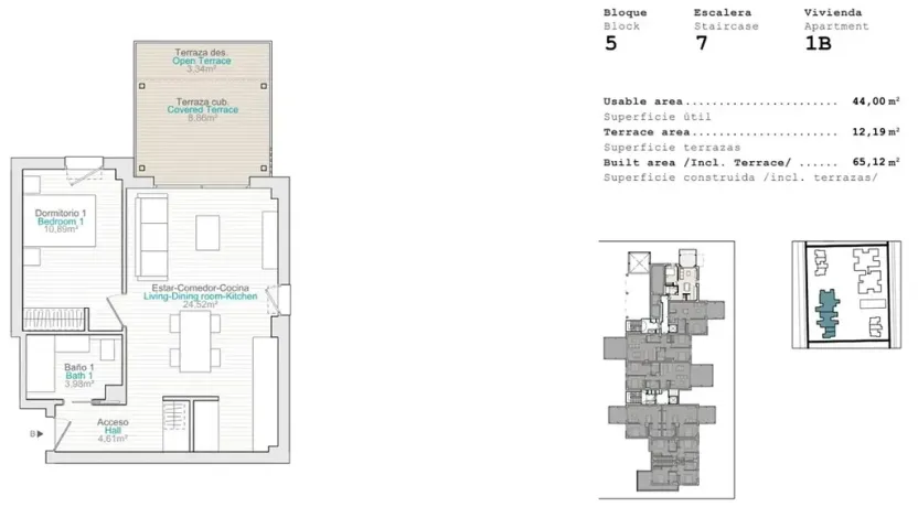 Prodej bytu 2+kk, El Verger, Španělsko, 65 m2