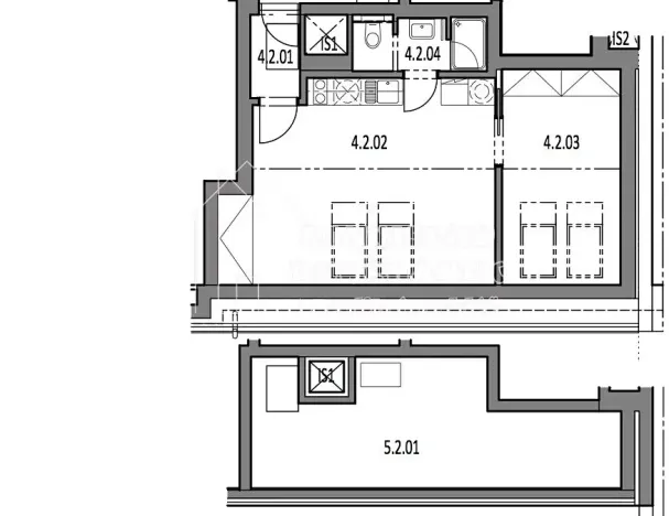 Pronájem bytu 2+kk, Praha - Kobylisy, Střelničná, 43 m2