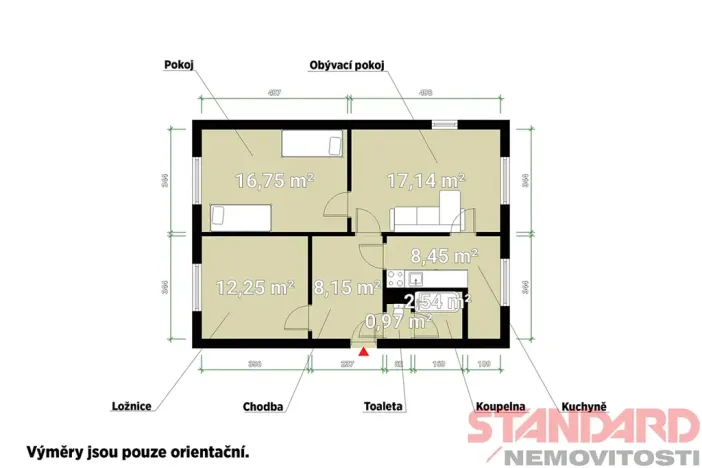 Prodej bytu 3+1, Holýšov, Pod Makovým vrchem, 66 m2