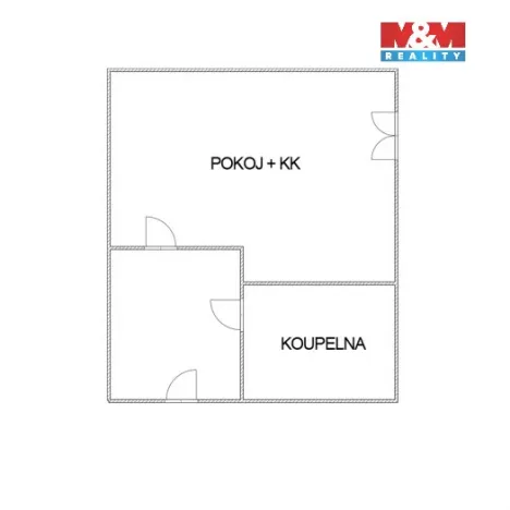 Pronájem bytu 1+kk, Dlouhoňovice, Nádražní, 30 m2