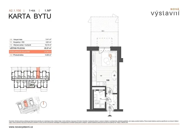 Prodej bytu 1+kk, Ostrava, Výstavní, 27 m2