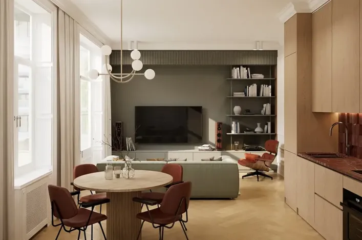 Prodej bytu 2+kk, Praha - Karlín, Křižíkova, 49 m2