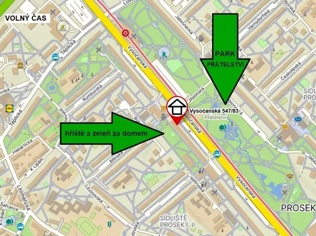 Prodej bytu 3+1, Praha - Prosek, Vysočanská, 74 m2