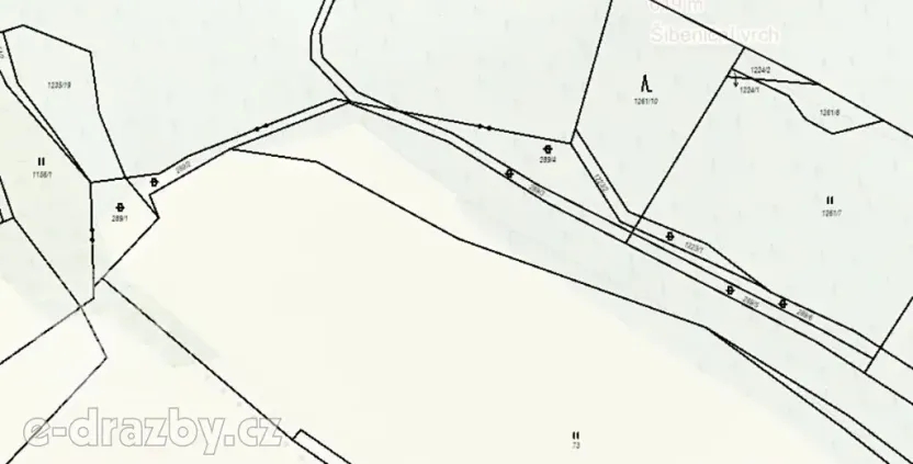 Dražba pozemku, Sušice, 4383 m2