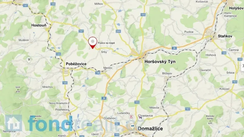 Prodej pozemku, Srby, 2383 m2