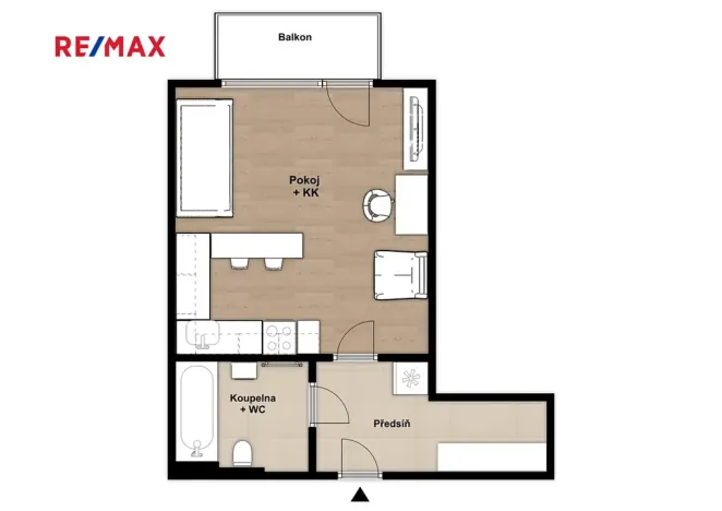 Pronájem bytu 1+kk, Plzeň, V Zahrádkách, 39 m2