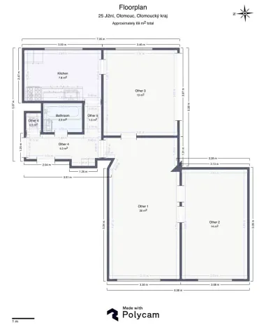 Prodej bytu 3+1, Olomouc, Jižní, 75 m2