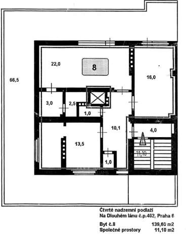 Pronájem bytu 2+1, Praha - Vokovice, Na dlouhém lánu, 73 m2
