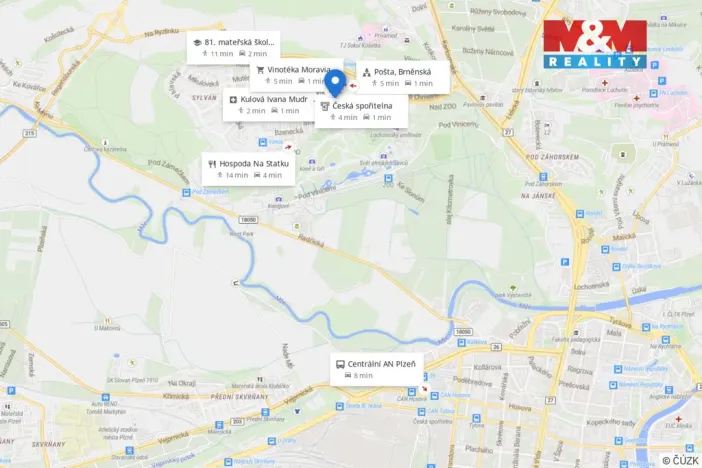 Prodej bytu 1+1, Plzeň - Severní Předměstí, Brněnská, 38 m2