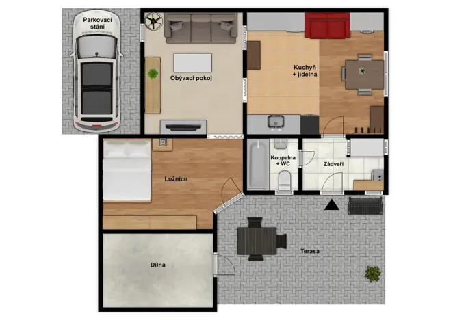 Prodej rodinného domu, Větrušice, Chaloupky, 50 m2