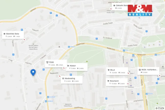 Prodej bytu 1+kk, Ústí nad Labem - Krásné Březno, V Oblouku, 31 m2