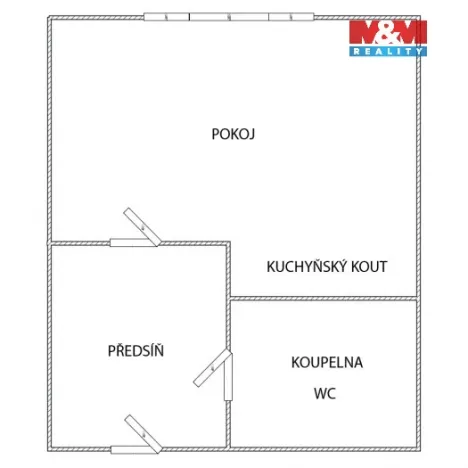 Prodej bytu 1+kk, Kynšperk nad Ohří, Zámecká, 34 m2