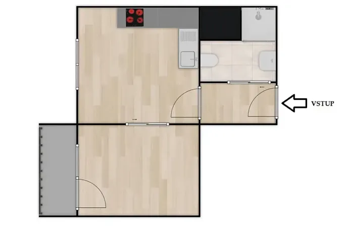 Pronájem bytu 1+1, Brno, Prokofjevova, 36 m2