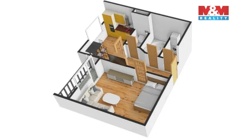 Pronájem bytu 1+1, Rychnov nad Kněžnou, Mírová, 40 m2
