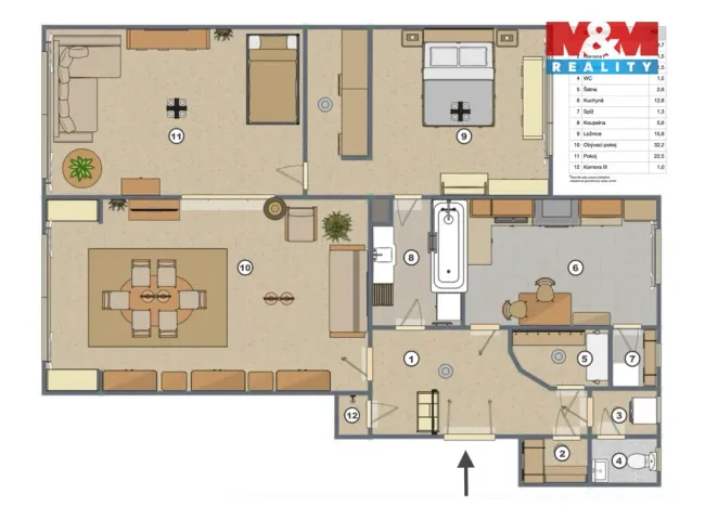 Prodej bytu 3+1, Praha - Malá Strana, Újezd, 103 m2