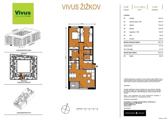 Prodej bytu 3+kk, Praha - Žižkov, Roháčova, 87 m2