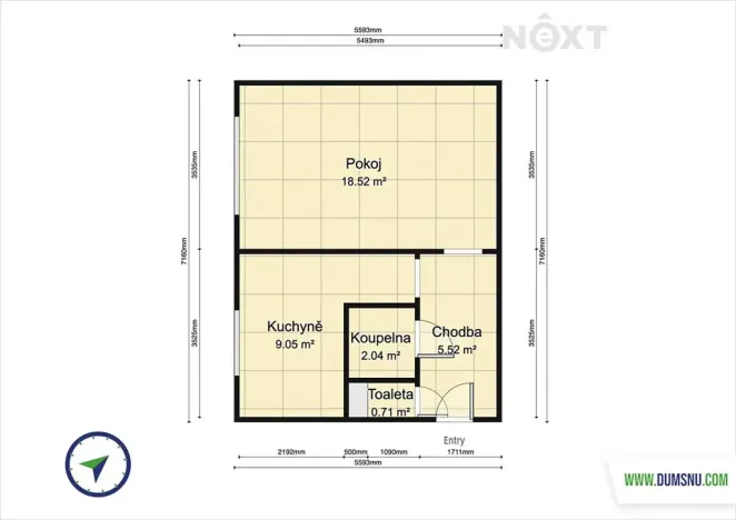 Prodej bytu 1+1, Šumperk, Uničovská, 36 m2
