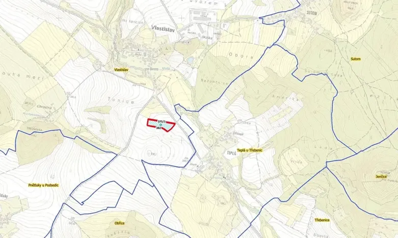 Prodej pole, Vlastislav, 12483 m2