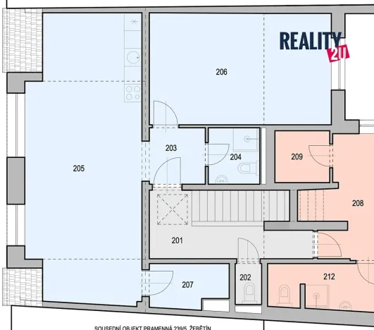 Pronájem bytu 2+kk, Brno, Pramenná, 70 m2