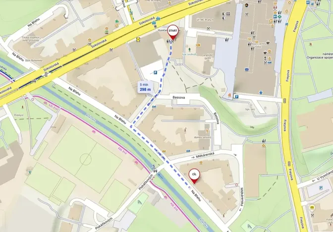 Pronájem bytu 2+kk, Praha - Vysočany, Na břehu, 51 m2