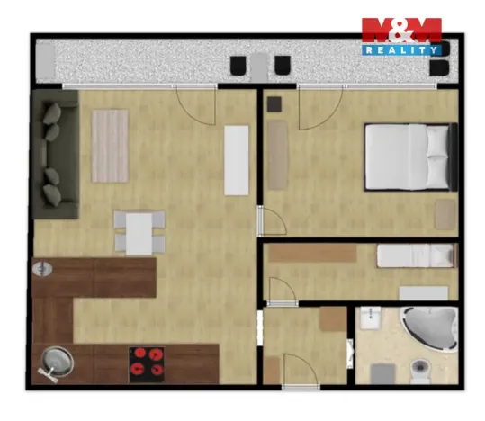 Pronájem bytu 2+1, Jihlava - Horní Kosov, Za Prachárnou, 56 m2