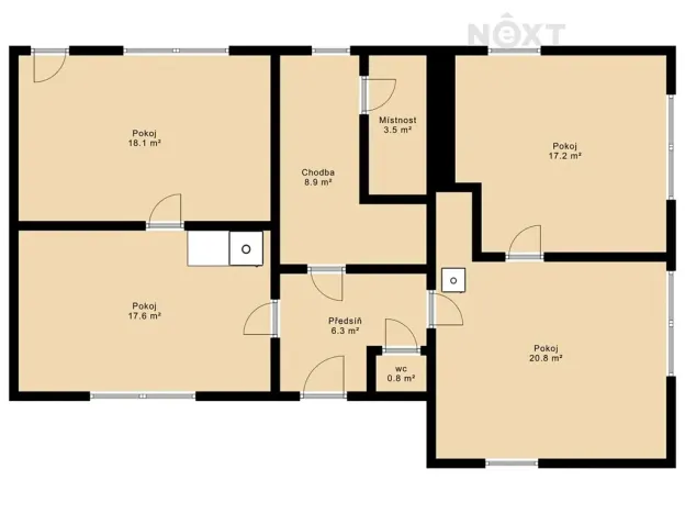 Prodej rodinného domu, Všemyslice, 93 m2