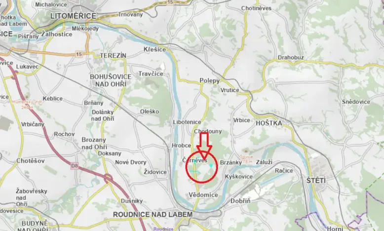 Prodej podílu lesa, Černěves, 9239 m2