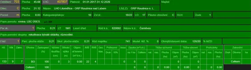 Prodej podílu lesa, Černěves, 9239 m2
