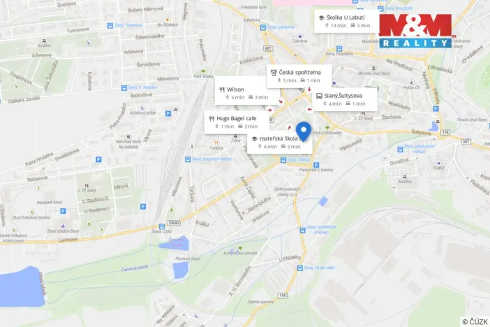 Pronájem bytu 1+kk, Slaný, Vítězná, 34 m2