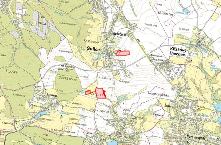 Prodej pole, Sulice, 85259 m2