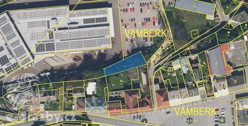 Dražba pozemku, Vamberk, 968 m2