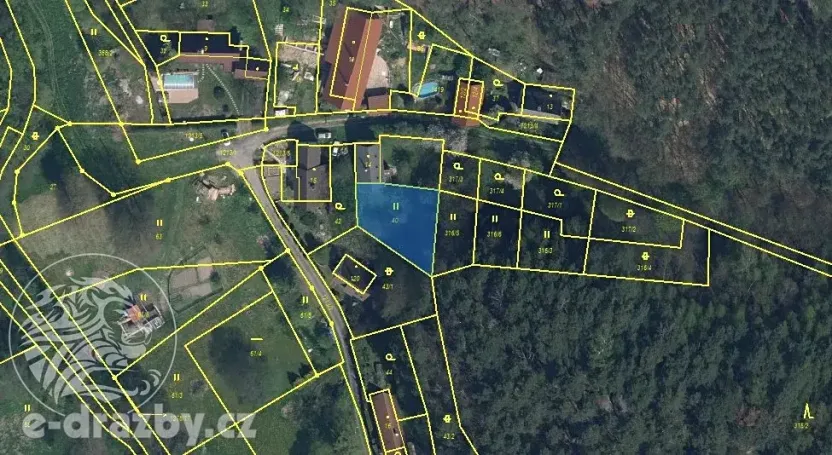 Dražba pozemku pro bydlení, Dubá, 226 m2