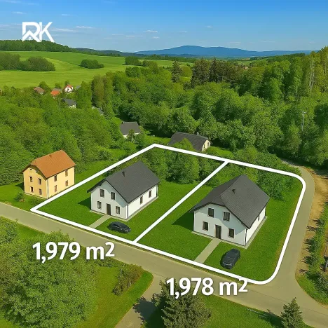 Prodej pozemku pro bydlení, Kunratice u Cvikova, 1978 m2