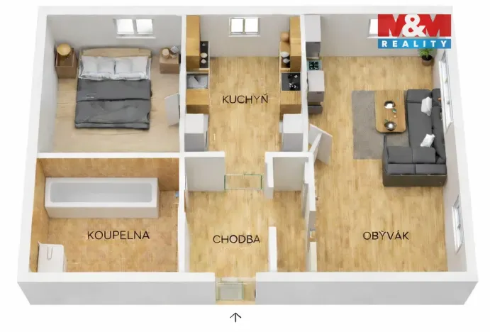Pronájem bytu 2+1, Trutnov - Dolní Předměstí, 64 m2
