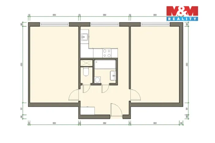 Pronájem bytu 2+1, Praha - Malešice, Počernická, 51 m2